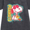 - Peanuts - Peanuts Snoopy Woodstock Graphic Short Sleeve Fleece Dress - 2 of 4