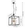Rennnsan Palorin 17"W 8-Light Sputnik Dandelion Crystal Industrial Dimmable Chandelier in Black - 3 of 4