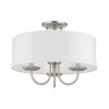 Livex Lighting Brookdale 3 - Light Semi-Flush Mount in  Brushed Nickel - 2 of 4