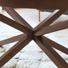 Spassway 46"W x 28"D x 18"H Modern Oval Tempered Glass Coffee Table Cocktail Table Tea Table with Wood Legs for Living Room - 4 of 4