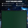 Welding Curtain Screen, Flame-Resistant Vinyl Welding Screen with Frame, 4 Swivel Wheel (2 Lockable) for Workshop and Industrial Protection - 2 of 4