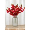 GlasFlength Artificial Plants Small Fake Plants Artificial Decoration flower Faux Plants for Indoor Home Decoration, Red, 20"*14"*8" - 4 of 4