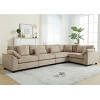 VYNXARIA Oversized Modular Sectional Sofa Couch Set,L-shaped Sofa Sectional,5 Seater Sofa for Living Room Upholstered Sofa Set with 7 Pillows,Brown - 4 of 4
