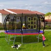 Whisen 12FT Trampoline with Enclosure, Recreational Trampolines with Ladder, ASTM Approval Trampoline for Kids - 3 of 4