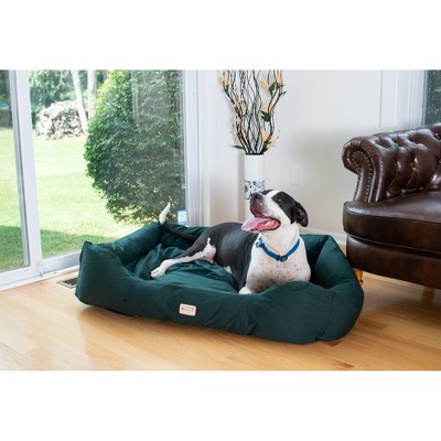 X-Large Laurel Green Waterproof Canvas Elevated Pet Bed