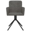 vidaXL Swivel Dining Chairs 2 pcs Dark Gray Velvet - 4 of 4