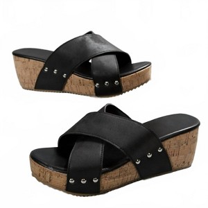 Women's Wo's Open Toe Wedge Sandals - Trendsi - 1 of 2