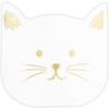 Blue Panda 50-Pack Cat Party Napkins, White Kitten Disposable Paper Napkins for Themed Birthday Supplies, 6.5" - 3 of 4