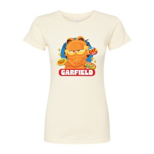 Women's - Garfield - Garfield Stickers Fitted Graphic T-Shirt - 1 of 3