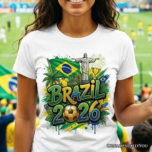 Brazil 2026 Soccer Cup Global Championship T-Shirt, Fans Football