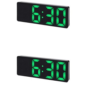 REGALWOVEN 2 Pcs Small Digital Corded Dimmable Electric Alarm Clock 6.3 x 2.4 x 1 Inches - 1 of 4