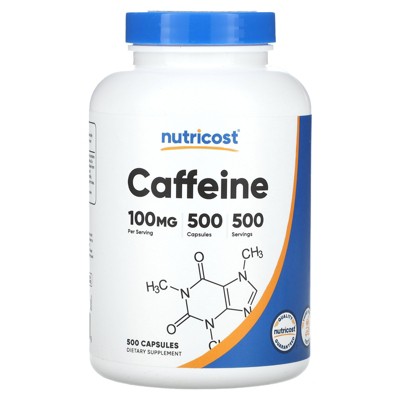 Nutricost Caffeine , 100 mg , 500 Capsules