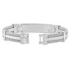 Pompeii3 Men's Steel Two Tone Double Wire 12mm Link  8 " Bracelet - 2 of 3