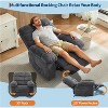 Manual recliner, ergonomic breathable fabric recliner with side pockets, single sofa, suitable for living room bedroom - 3 of 4