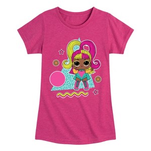 Girls' - LOL Surprise! - Glow Grrrl Retro Styled Fitted Short Sleeve Graphic T-Shirt - 1 of 4