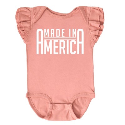 The Juniper Shop Made In America Rounded Flutter Sleeve Bodysuit
