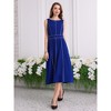 INSPIRE CHIC Women's A-Line Sleeveless Contrast Trim Wear to Work Cocktail Fit and Flare Dress - 3 of 4