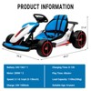 24V Kids Go Kart, Powerful Drift Kart with Dual 150W Motors, High Speed Electric Outdoor Ride On Toy, Battery Powered Ride On Racing Car with Music - 2 of 4
