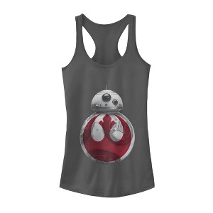 Juniors Womens Star Wars The Last Jedi BB-8 Rebel Symbol Racerback Tank Top - 1 of 3