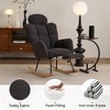 CAVINAS Teddy Rocking Chair with Headrest Pillow & Adjustable Footrest,High Back Upholstered Accent Chair for Living Room,Bedroom - 4 of 4