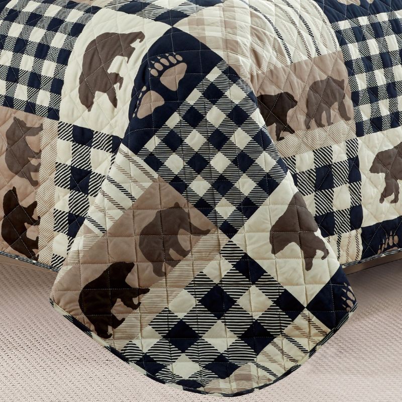 Market & Place Orson Bear Lodge Reversible Quilt Set, 3 of 7