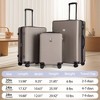 Summit Adventure 3-Piece Fog Gray Lightweight Expandable Travel Luggage With Tsa Lock - 3 of 4