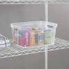 Racxily Large Open Bin, Clear Plastic, Easy Access Bin with Scoop Front - 3 of 4