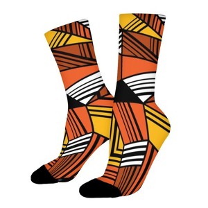 Monarch Fabric Women Printed Crew Socks Funny Funky Socks Soft Polyester Novelty Gifts for Artists Men - 1 of 1