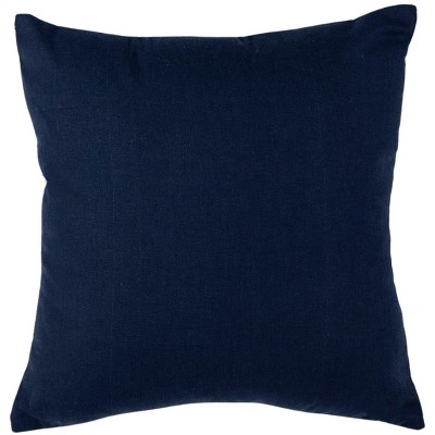 Blue and White Geometric Square Throw Pillow