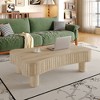 KWPZQEB Coffee Table, Wooden Lift Top Coffee Table with Hidden Compartment, Retro Central Table with Curved Corners for Living Room - 2 of 4