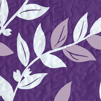 Sage Polyester Standard Pillow Sham with Leaf Design