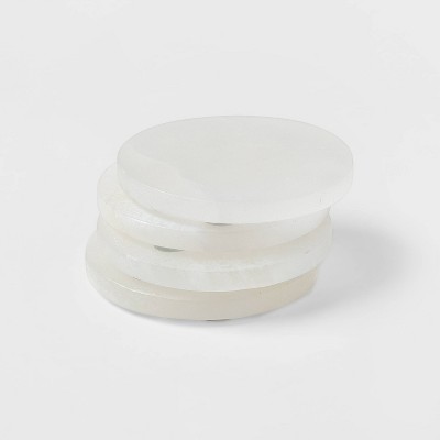 4pk Marble Alabaster Coasters - Threshold™