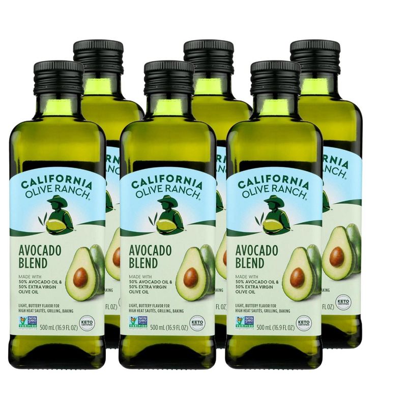 California Olive Ranch Avocado & Extra Virgin Olive Oil Blend - Case of 6/16.9 oz, 1 of 8