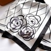 Anna-Kaci Oversized Women's Stripe Satin Square Scarf Fashionable Neck Hair Bag Accessory - 35.4IN×35.4IN - 3 of 4