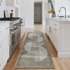 Machine Washable Area Rugs Modern Abstract Indoor Mat Non Shedding Neutral Throw Rugs Foldable Geometric Strip Thin Floor Cover for Living Room - 2 of 4