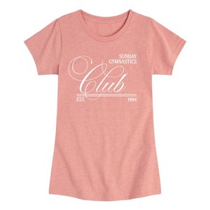 Girls' - Instant Message - Sunday Gymnastics Club -Youth Girls Short Sleeve T-Shirt Fitted Short Sleeve Graphic T-Shirt - 1 of 4