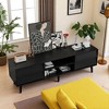 63" Vintage TV Stand with Bevel Design, Drawers & Open Shelves, Entertainment Center Console for Living Room, TV Media Console, Fits up to 60" TVs - 2 of 4