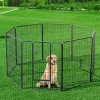 Costway 40'' 8 Panel Pet Puppy Dog Playpen Door Exercise Kennel Fence Metal - 2 of 4