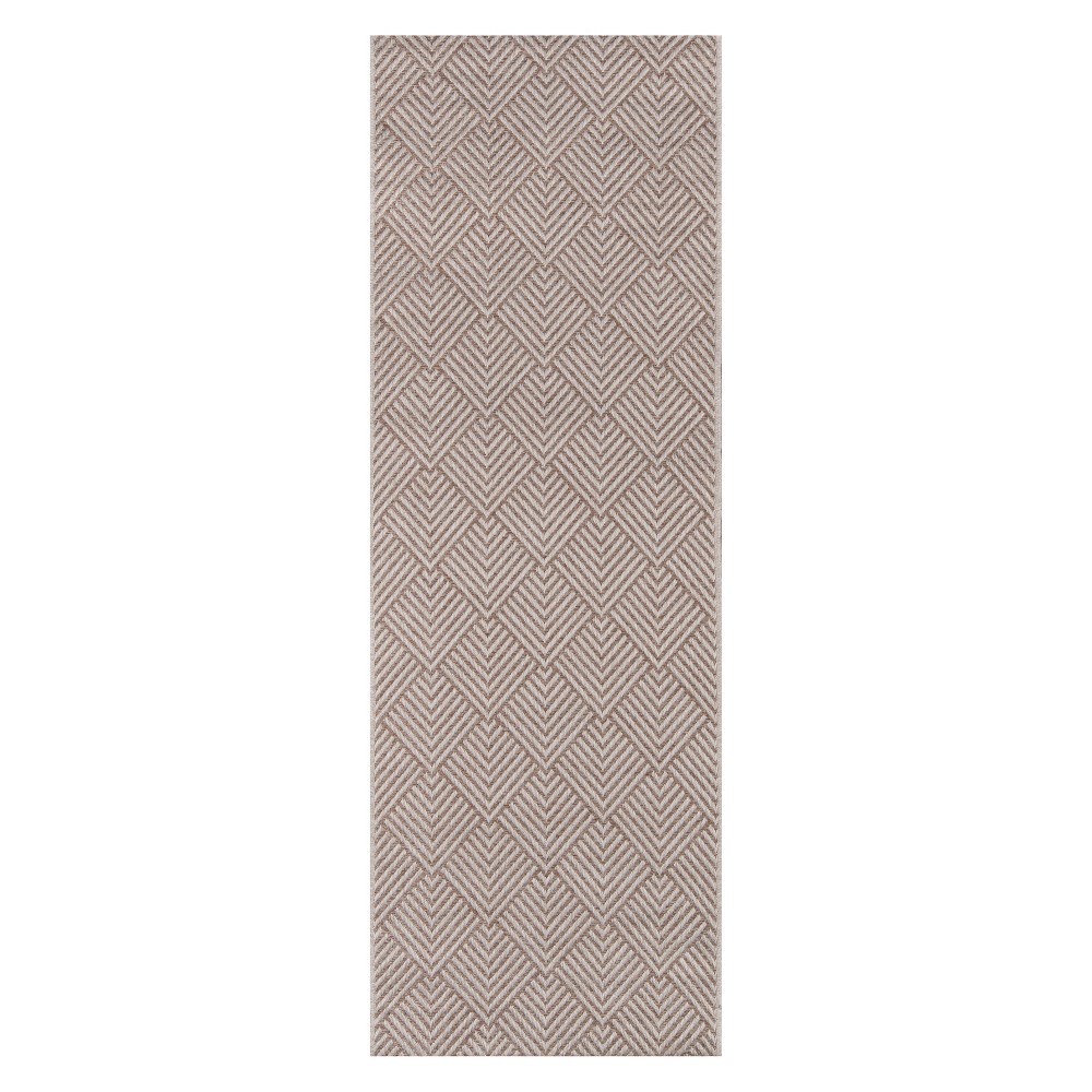  Runner Geometric Loomed Beige