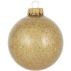 Christmas By Krebs - 67mm / 2.625" Designer Glass Baubles [8 Pieces] - Gold Sparkle - 2 of 4