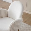 Modern Dining Chair, Living Room Accent Arm Chairs Set Of 2, Velvet Mid-Century Upholstered Seat, Club Guest Chair With Golden Legs For Bedroom - 2 of 4