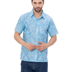 HAPPY BAY Men's Hawaiian Short Sleeve Button Down Shirt Mens Casual Shirts Vacation Camp Beach Summer Party Shirts for Men Funny - 1 of 4