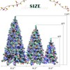 VisioGear Craft Activity Kits Pre-Lit Spruce Snow Flocked Xmas Christmas Tree Set - 4FT, 6FT, 7.5FT with Pine Cones, Multicolor - 3 of 4