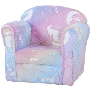 Aghana Digitals Toddler Sofa: Glow-in-Dark Fairy Design, Soft Foam, Stable Wood Frame for 18-36 - 1 of 4