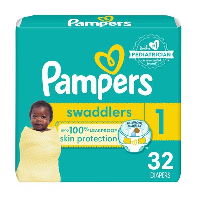 Pampers Swaddlers Active Baby Diapers Jumbo Pack - Size 1 -32ct