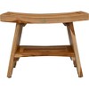 24" Serenity ED966 Wide Teak Shower Bench with Shelf - EcoDecors - 2 of 4
