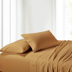Egyptian Linens 100% Cotton Sheet Set - Striped 300 Thread Count - 1 of 4