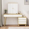 Makeup Vanity Dressing Table with Mirror, Vanity Desk 3 Color Lighting Modes and 6 Storage Drawers, Brightness Adjustable Vanity Desk for Bedroom - 4 of 4