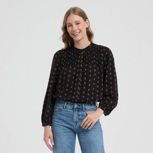 Camisa de botones de manga larga con mangas abullonadas para mujer - Universal Thread™