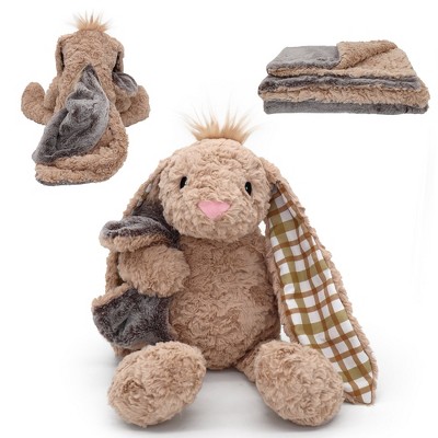 Plushible Blankie Besties 2-in-1 Plush and Blanket Benny the Bunny